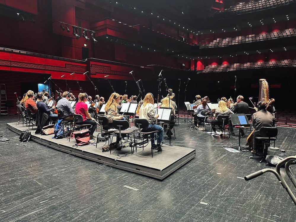 recording session at harpa, reykjavík